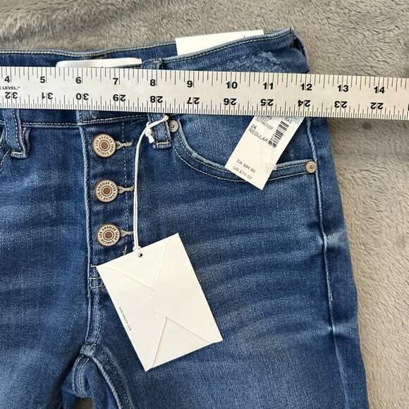 NWT KanCan Button Fly Flare Leg Jeans Women's size 1/25 - Picture 4 of 8